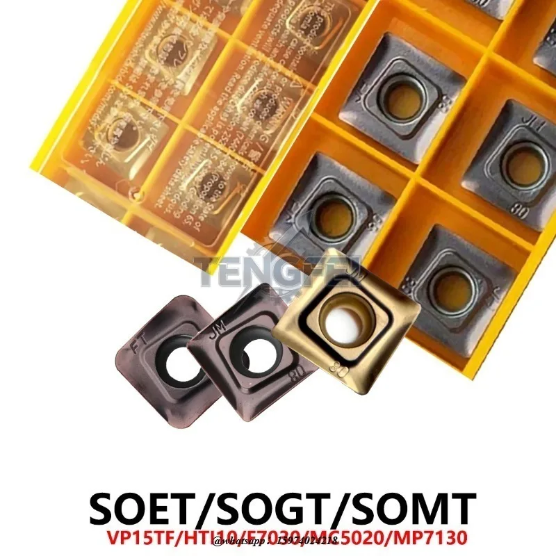 Plaquettes en carbure d'origine SOET12T308 PEER SOGT12T308PEFR SOMT12T320PEER JH JM FT VP15TF MC5020 MF7030 SOMT12T308PEER-JH pour outils SOMT