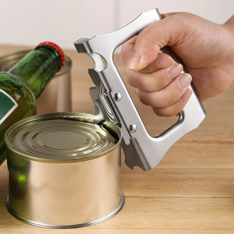 

Stainless Steel Portable Bottle Jar Opener Kitchen Gadget Portable Can Opener For Emergency Bottle Opener Party-1pc