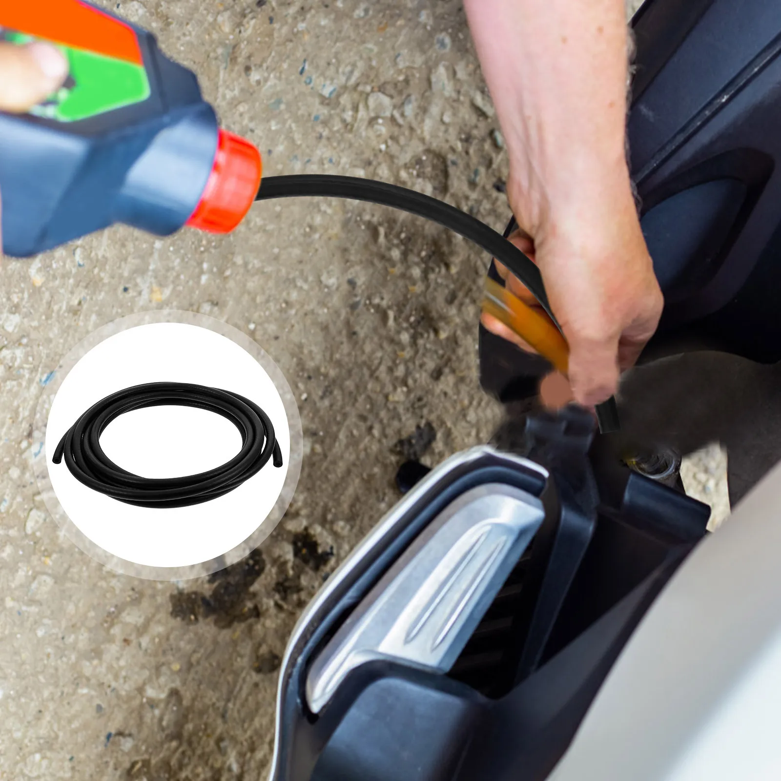 

Fuel Line Hose Nitrile Rubber Motorcycle Fuel Transfer Hose High Temp Resistant Long Lasting Performance Motorcycle Accessory