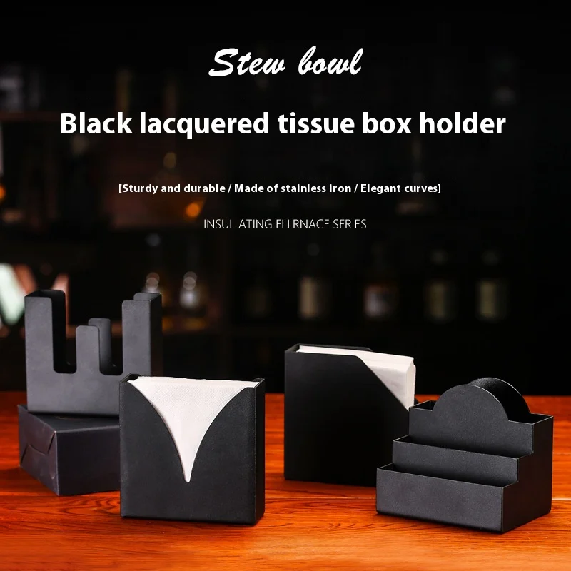 

Tissue Box Paint Tissue Shelf Restaurant Hotel Pumping Box Household Creative Tissue Holder
