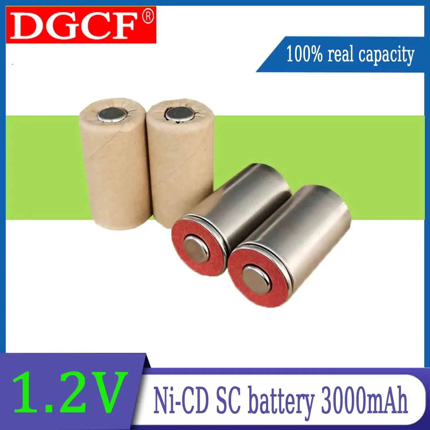 

1.2V Ni-CD SC 3000mAh high-capacity Rechargeable battery for Vacuum cleaner Sweeper Drone Electric drill battery +nickel sheet