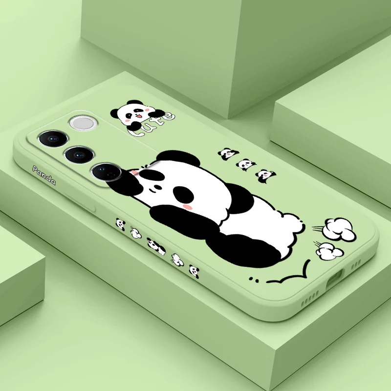 Sleeping Panda Phone Case For VIVO V30 V29 V29E V27 V27E V25 V25E V23 V23E V21 V20 Y20 Y12 Y21 Y22 Y50 Y35 Y76 Y36 Pro 4G 5G