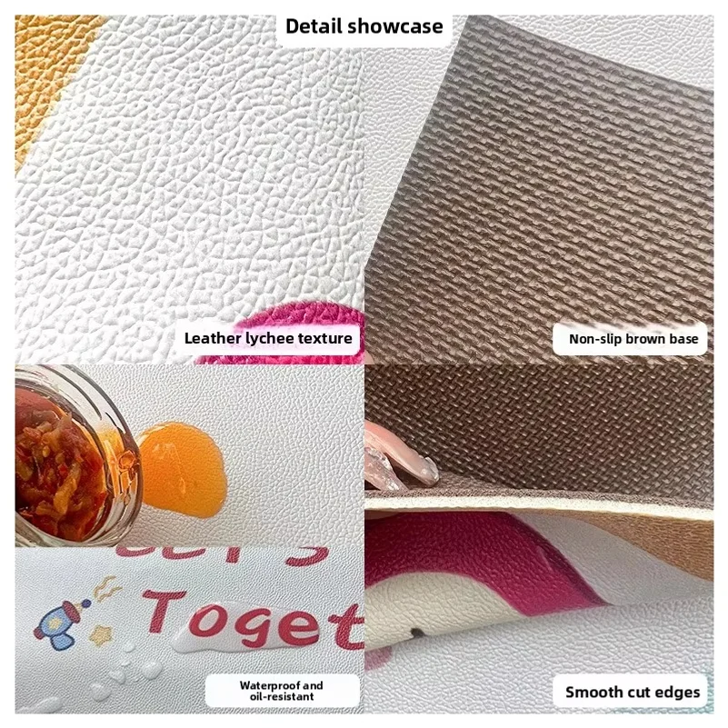 Waterproof PVC Tablecloth Kitchen Dining Table Mat TV Cabinet Protection Pad Entrance Shoe Cabinet Pad Rectangular Decorative...
