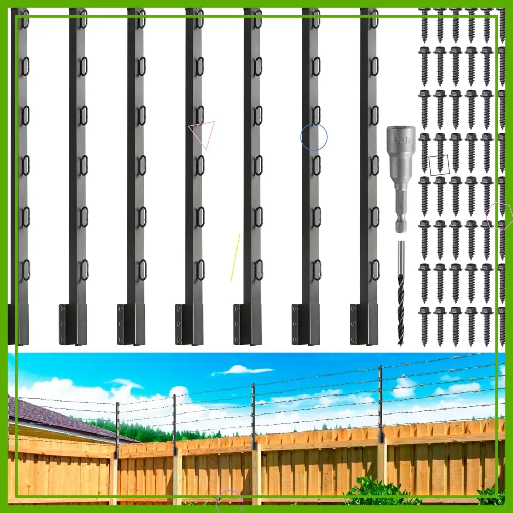 

40" Fence Post Extender, Barbed Wire Extend Arm for Outdoor Fences, Increase Height, Protect Privacy & Pets