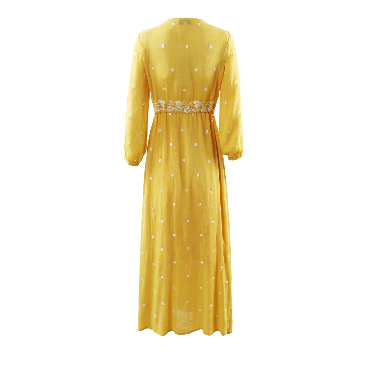 2025 vestido de mujer de estilo étnico Retro bordado Floral Casual Vestidos de playa bohemio vacaciones en la playa Midi Vestidos femeninos