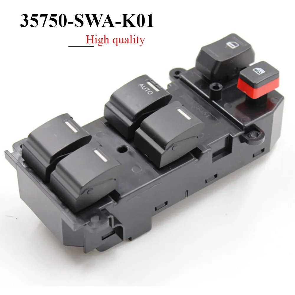 

Electric Control Switch 35750-SWA-K01 For Honda CRV 2007 2008 2009 2010 2011 Driver Side Left Master Power Window Switch