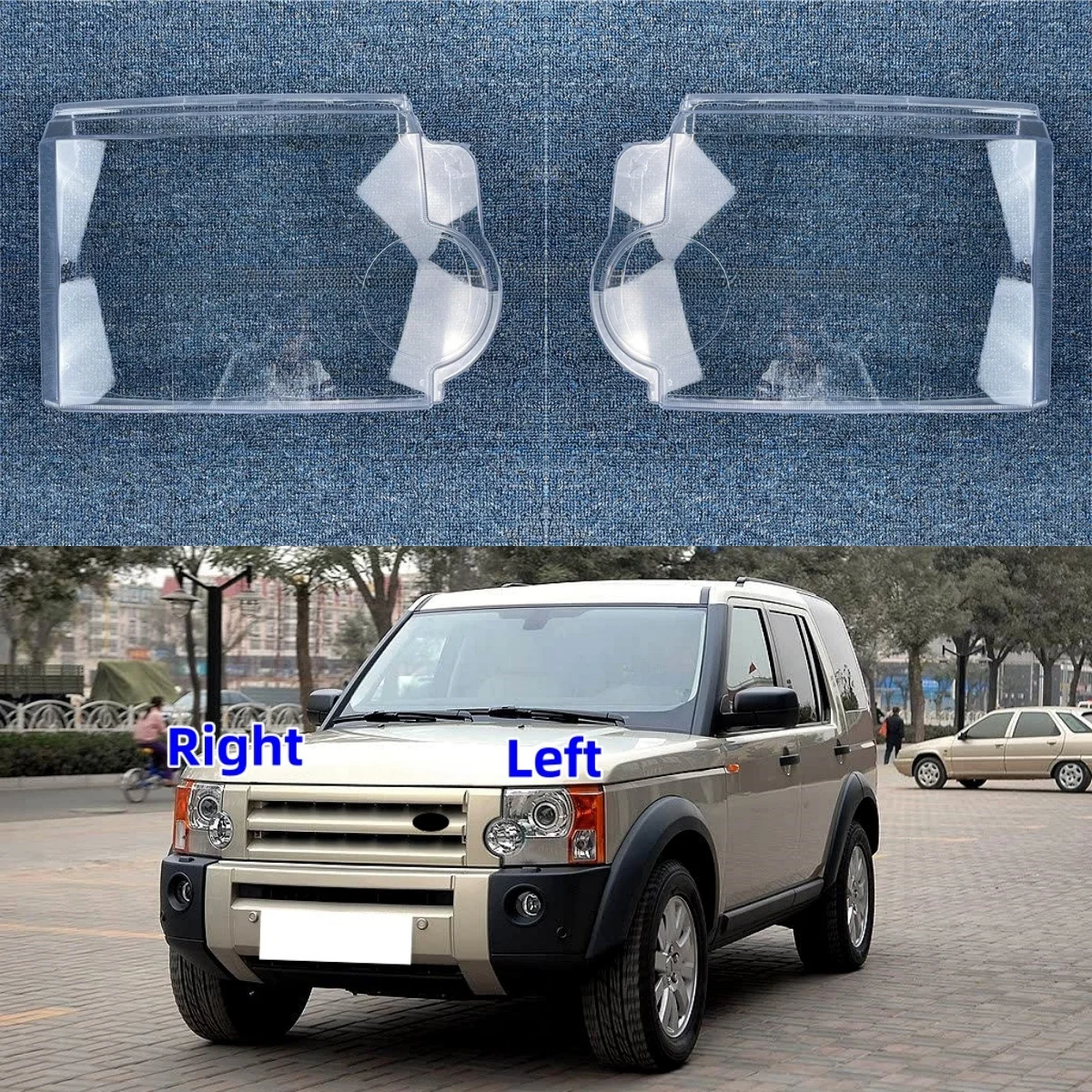 

For Land Rover Discovery 3 LR3 2004 2005 2006 2007 2008 2009 Headlight Lens Shell Lampshade Housing Headlamp Glass Lamp Cover
