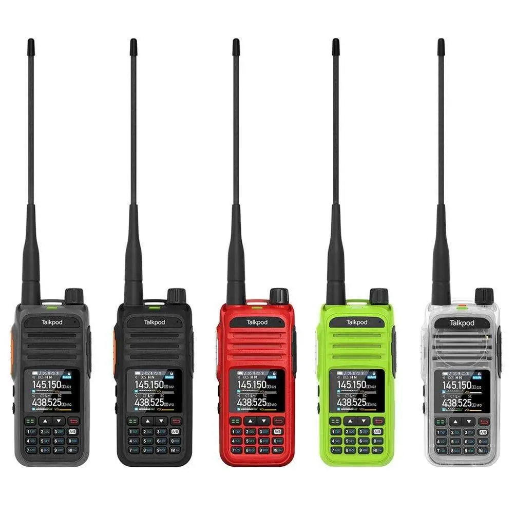 Talkpod A36Plus Walkie Talkie AM AIR VHF UHF 7-Band Ham Radio 5W Output 512 Channel NOAA Weather Receive Two Way Radio
