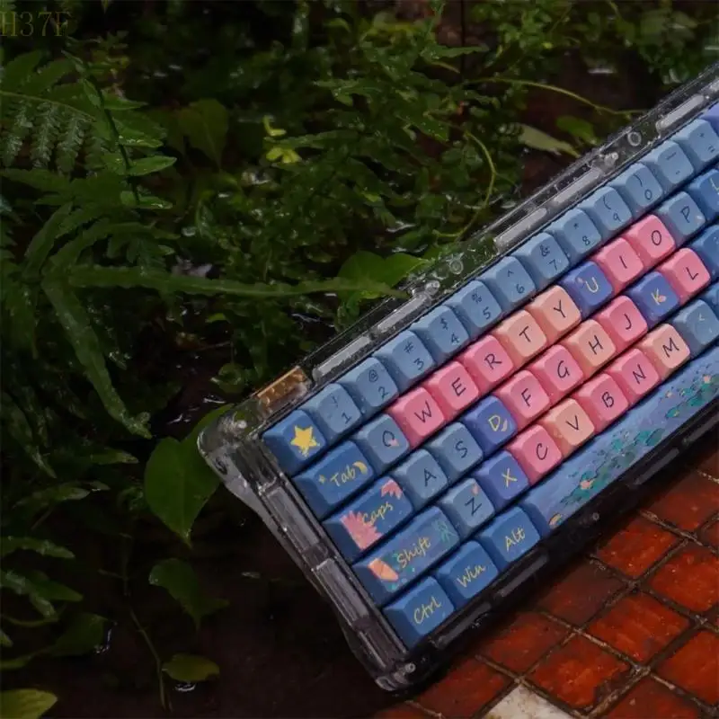 

H37F PBT Keycaps 126pcs Полный комплект Hechi Lotus Night Themaled Thermalsublimation xda