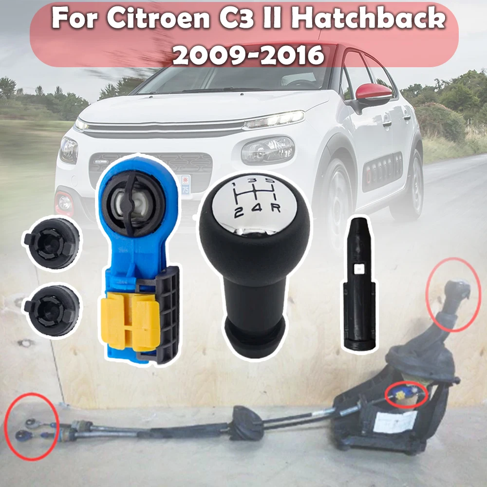 

Gearbox Repair Kit For Citroen C3 II Hatchback 2009 2010-2016 5Speed Knob Pen Linkage Control Cable Manual Transmission Rebuild