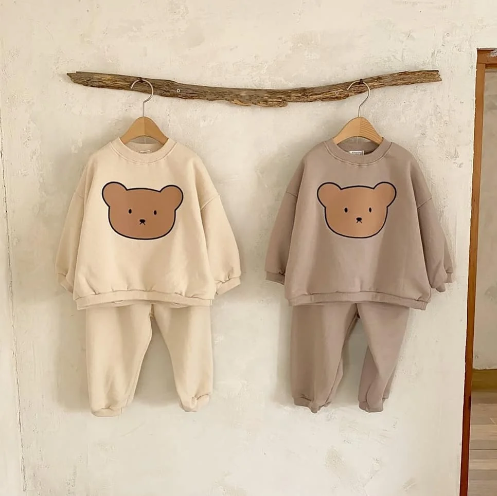 2PC Baby Boys Girls Clothes Set Infant Toddler Child Long Sleeves+pants Casual Suit Spring Autumn Baby Clothes