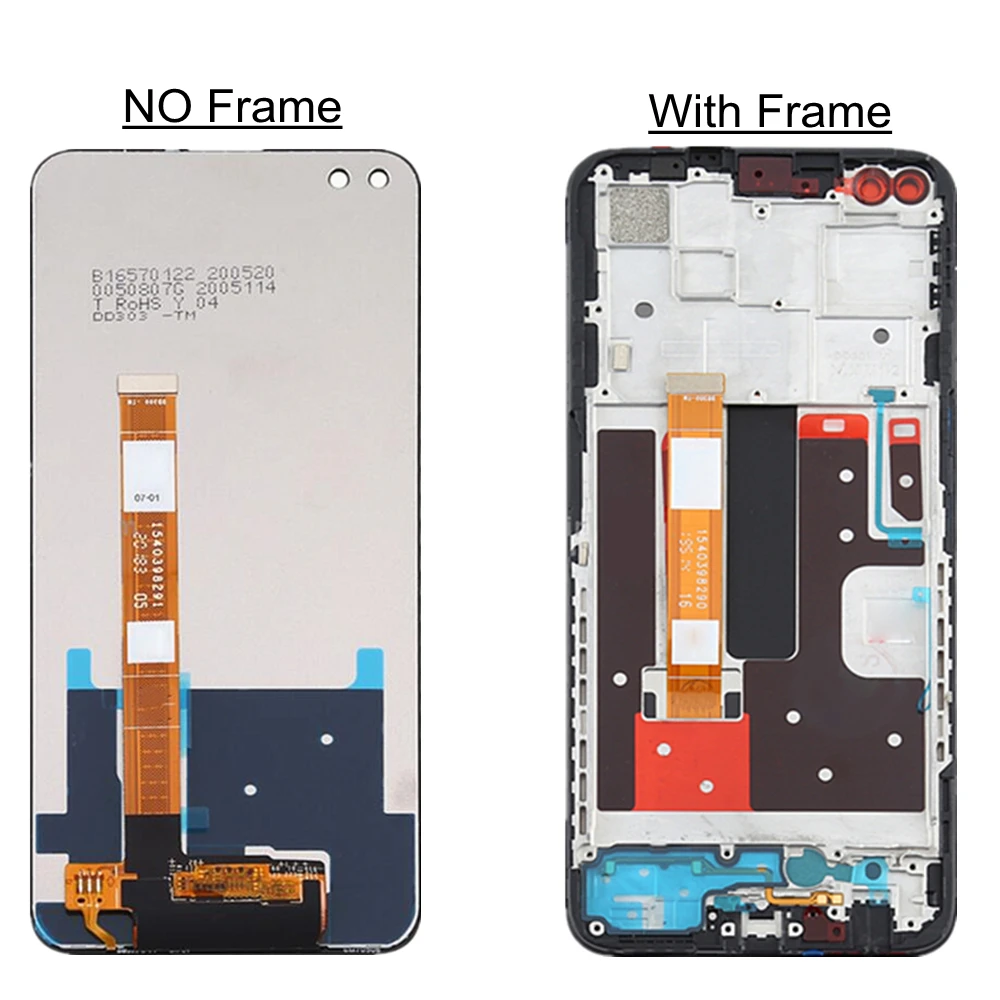 6.57 For OPPO Reno4 Z 5G CPH2065 LCD Display Touch Screen Digitizer Assembly Replacement For Reno 4Z Reno4Z LCD Display