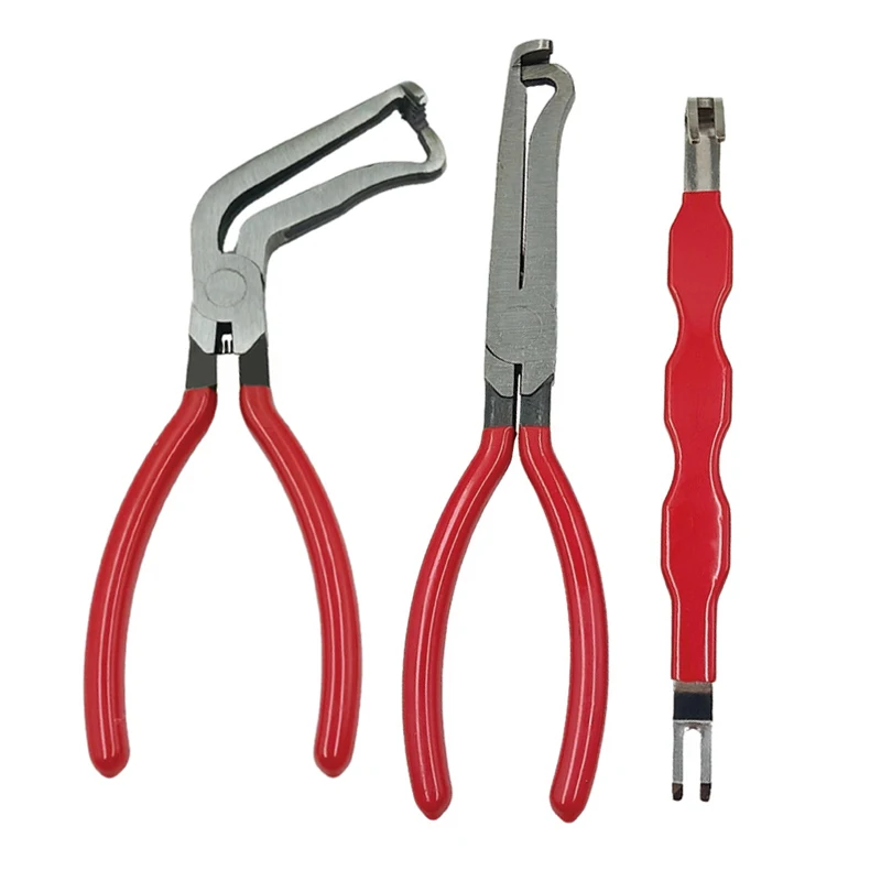 3-piece Automotive Electrical Connector Disconnect Pliers Set, Fuel Line Separator, and Wire Harness Angled Wire Cutter Removal