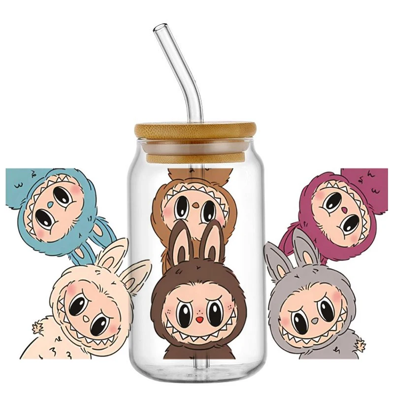 

New Design Fashion trend toys Style DIY Decals 3D Transfers Stickers 16oz UV DTF for Glasses cup Wraps