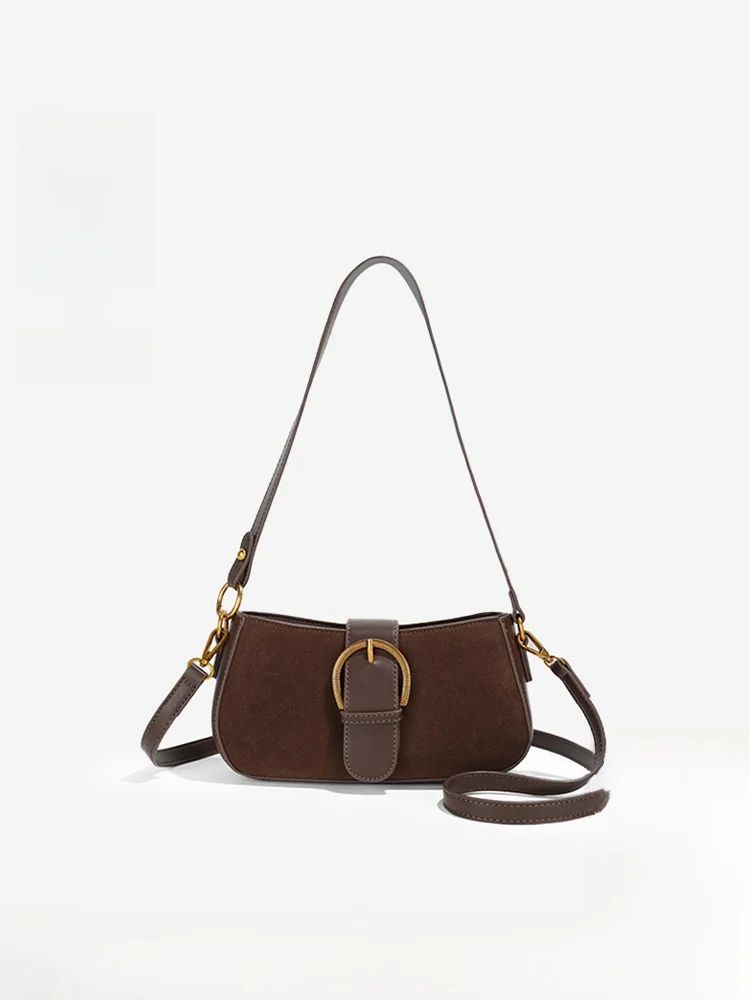

Polaiya Autumn Winter Vintage Texture Retro Underarm Bag Women Stylish Single Shoulder Crossbody Bag Fashionable