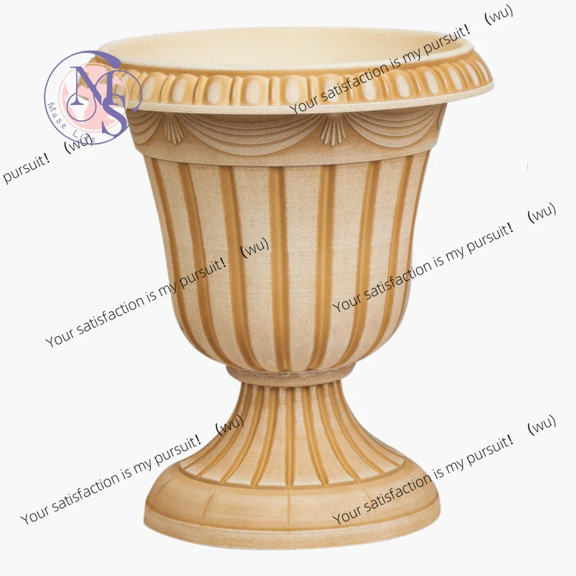 European retro Roman flower pot, extra large diameter, creative potted plant, personalized garden decoration