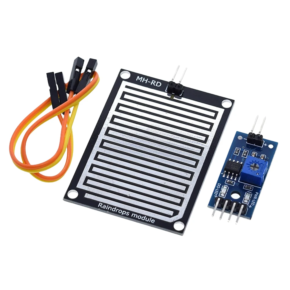 Sensor de Monitor de humedad con detección de gotas de lluvia, Monitor de 3,3 V-5V, placa de relé de Sensor meteorológico de alta sensibilidad para Kit de Robot Arduino