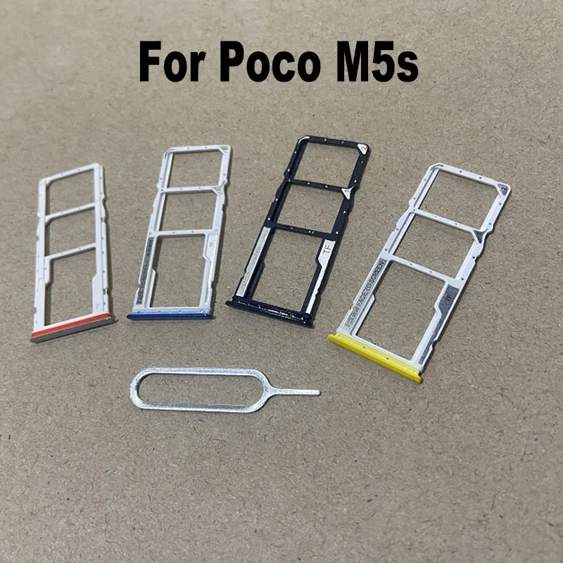 

SIM Card Tray For Xiaomi Poco M5s Sim Card Holder Slot adapter and Micro SD Card Tray Holder With Free Eject Pin Ke