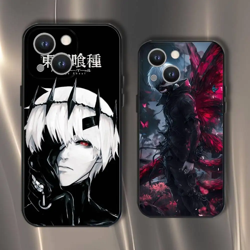 

Чехол для телефона Anime T-Tokyo G-Ghoul для iPhone 16,15,14,13,12,11, Pro, XS, Max, XR, Plus, E, SE4, Mini Black Soft Cover