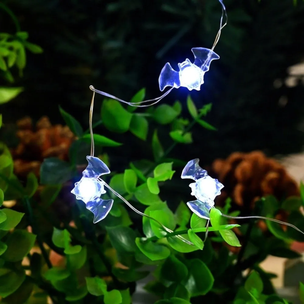 Party Decor 20/50 Lights Halloween String Lights USB Charging Luminous Pumpkin Lights Black Cat Bat Decor Home Decor