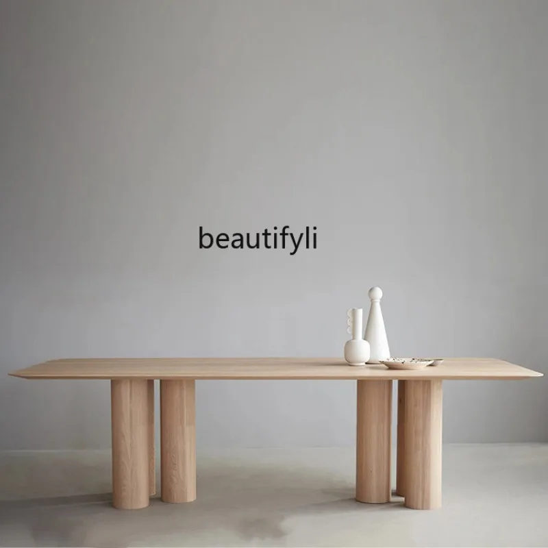 Modern Solid Wood Office Desk Creative Workbench Conference Table Personality Affordable Luxury Long Table round Dining Table