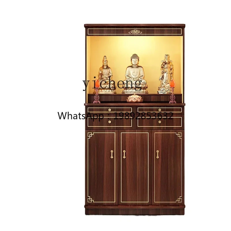 D1Buddhist niche new Chinese vertical cabinet home incense table living room Gong Tai home accessories feng shui