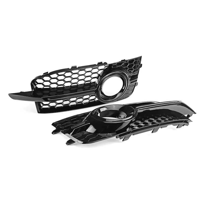 High Quality Glossy Black Fog Light Surround Grille Cover Fit A1 8X S-LINE S1 2010-2014