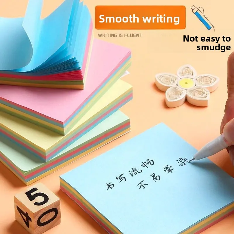 Cute Korean Sticky Notes for Students 100 Sheets Creative Memo Pads Reusable Adhesive Notes Fun Shapes