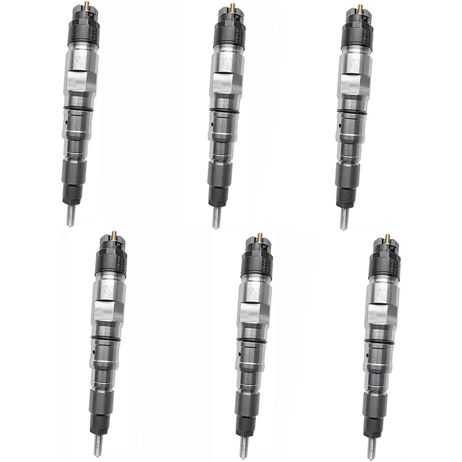 

0445120080 Common Rail Diesel Fuel Injector Compatible with DAEWOO DOOSAN DL06S 65.10401-7004A (Pack of 6)