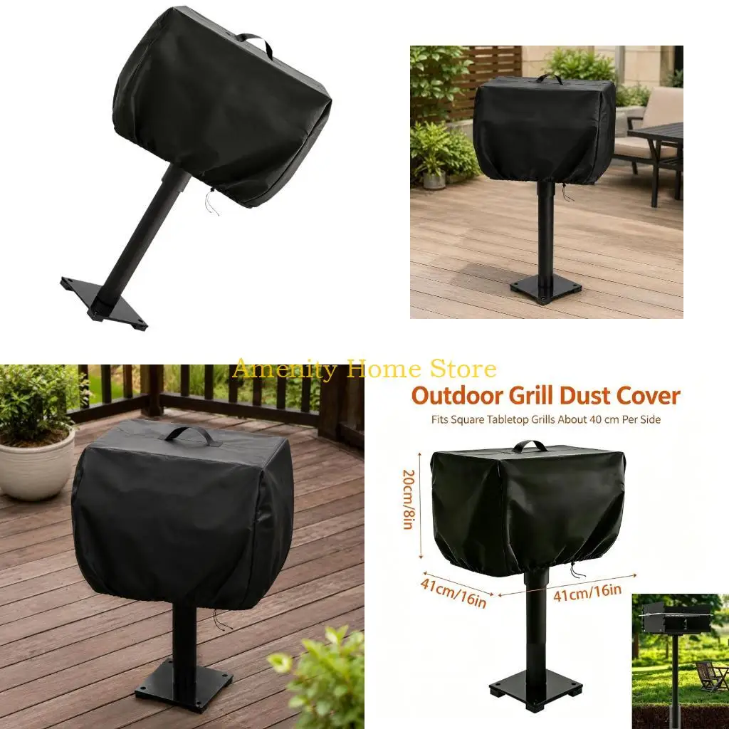 F26C Barbecue Appliance Cover with Drawstring and Fastening Bands