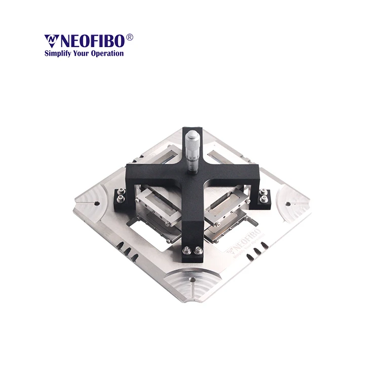 Fiber Optic Polish Jig Z-Axis Adjustable Foursquare Puck for Bare Fiber & Coating Termination Polishing Fixture