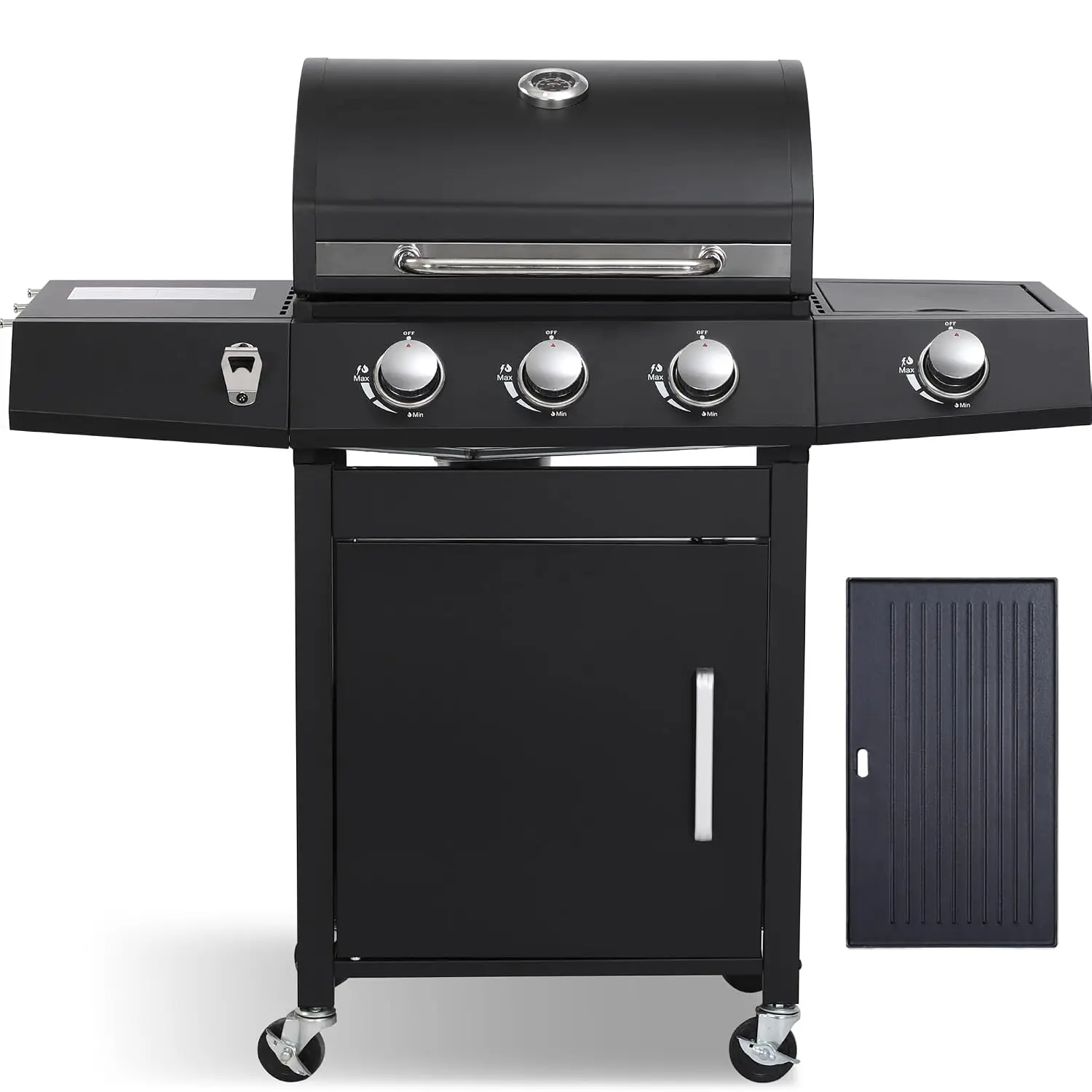 3-Burner Propane Gas Grill and Griddle Combo with Side Burner, Customized