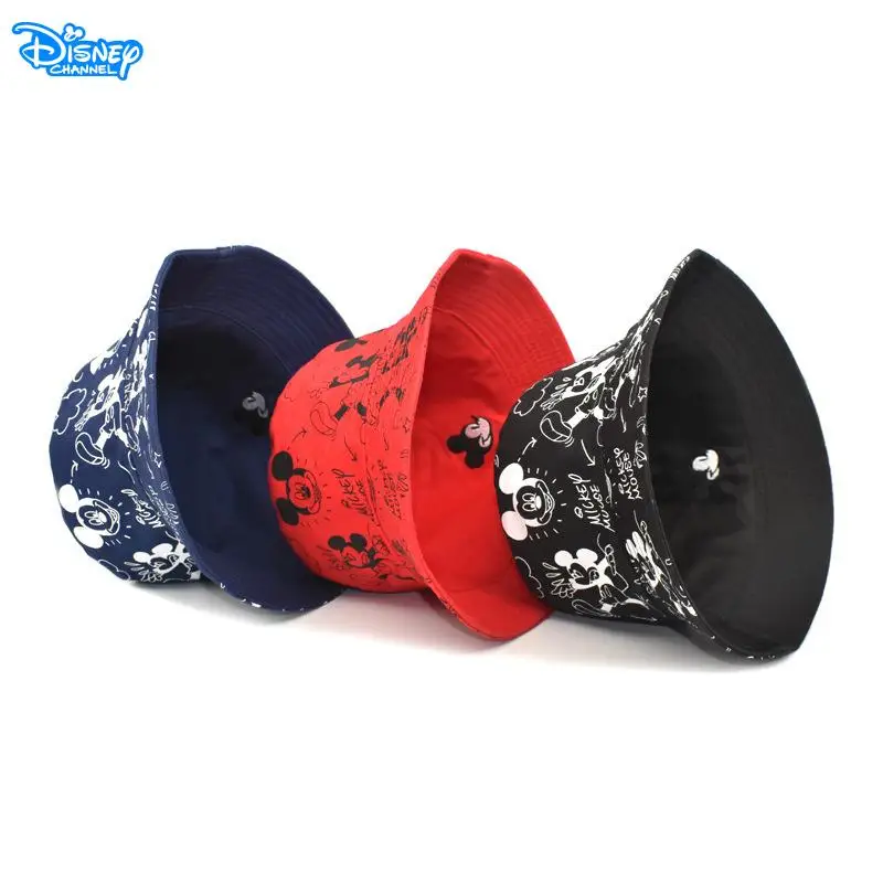 2024 Disney Mickey Mouse Bucket Hat Mickey Fishing Cap Cute Minnie Bob Ricard Panama Hats Summer Shade Cap Female Kids Caps Gift