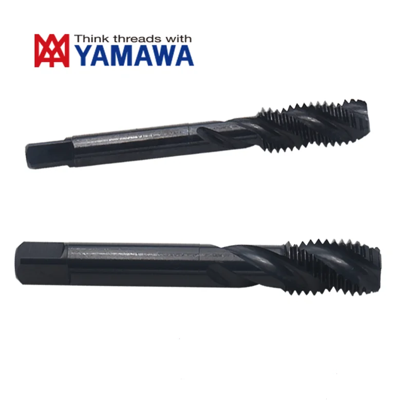 1PCS  YAMAWA  Oxidized HSSE American Fine Thread Spiral Fluted tap Machine  U5/16-18 3/8 7/16 1/2 5/8 Screw Spiral Pointed Tap