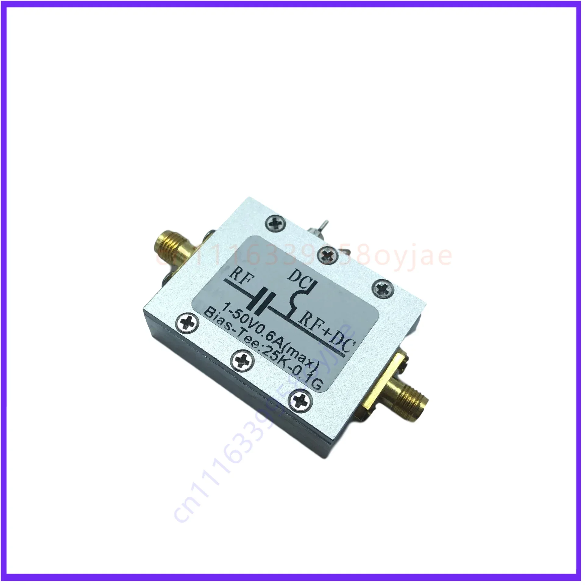 RF DC Blocker, Biaser, Coaxial Feeder for Bias Tee 25K-100MHz, Low Insertion Loss HF AM