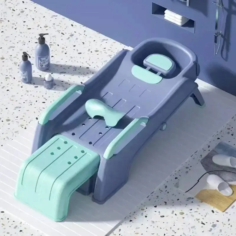 الأطفال البلاستيك الشامبو السرير طوي غسل الشعر كرسي الكراسي سبا حوض سرير تدليك فاخر Sillon Peluqueria صالون الأثاث #1