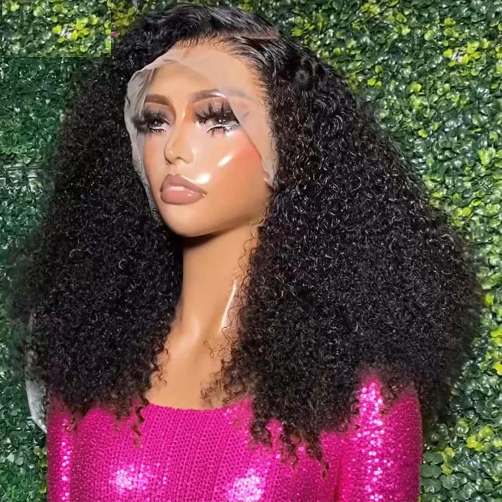 غريب مجعد الباروكات 100% شعر الإنسان غلويليس شعر مستعار لا الغراء البرازيلي موجة عميقة 13x4 13x6 Hd الدانتيل الباروكات الأمامية للنساء قبل قطعها #1