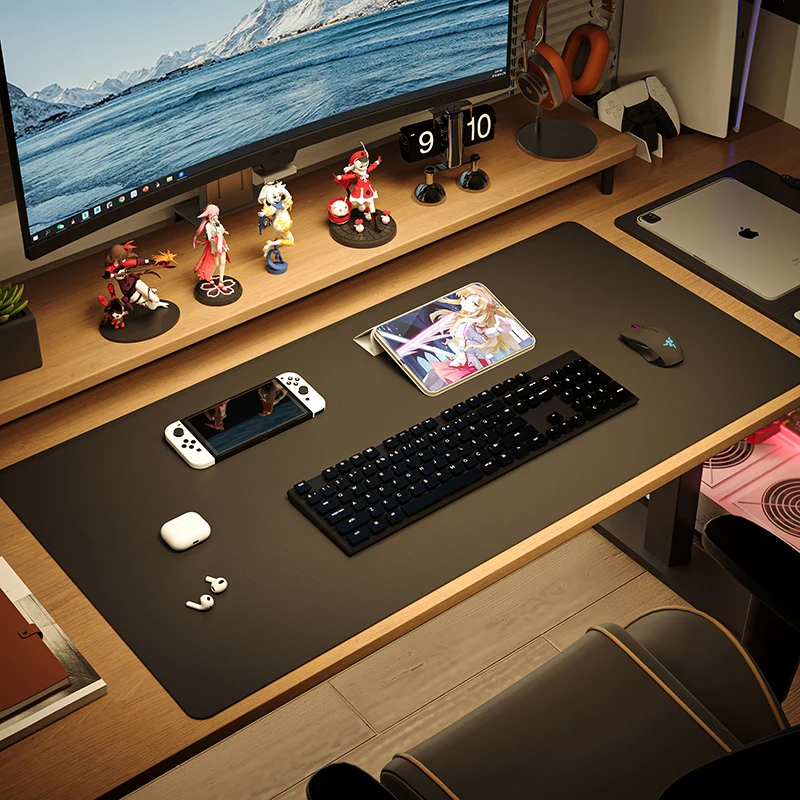 Large Leather Mouse Pad Desk Mat for Computer Keyboard Office Boss Non Slip Waterproof