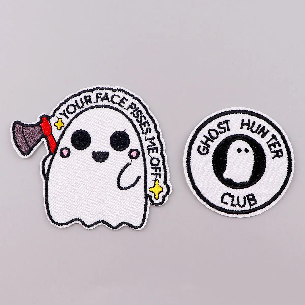 Ghost Patch Embroidered Patches For Clothing Stickers Stripes Cartoon Patch Iron On Patches On Clothes Decorations For Kids