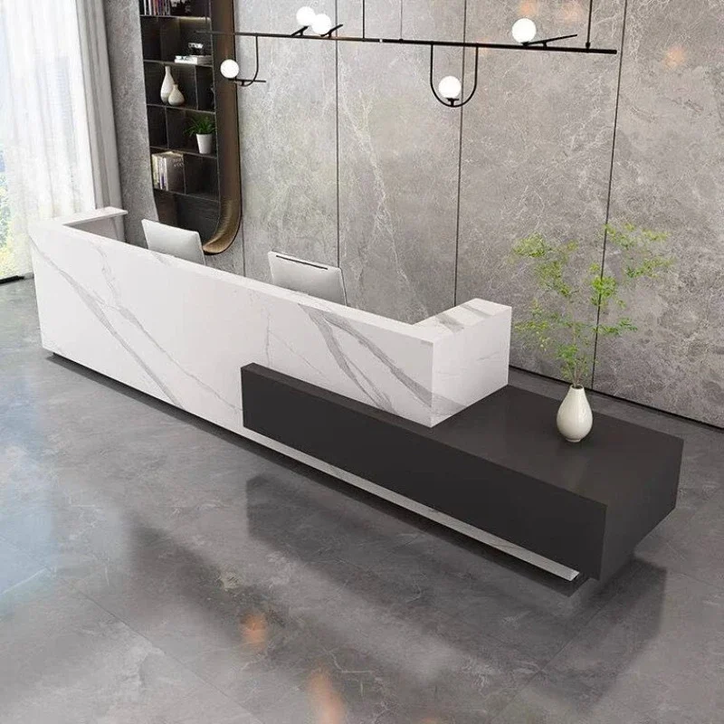 Essential Office Supplies Custom Size Baking Paint Company Welcome Front Desk Hospital Clinic Guidance Reception Desk