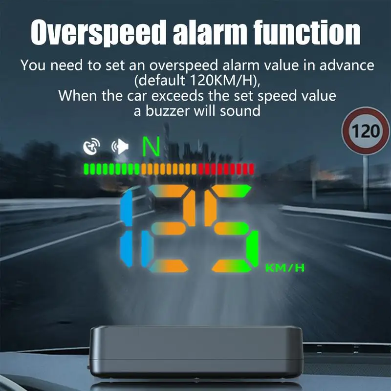 Speedometer Projector Heads Up Display For Cars H4 High Definition Speedometer HUD GPS Mode Multi-functional Speedometer For Car