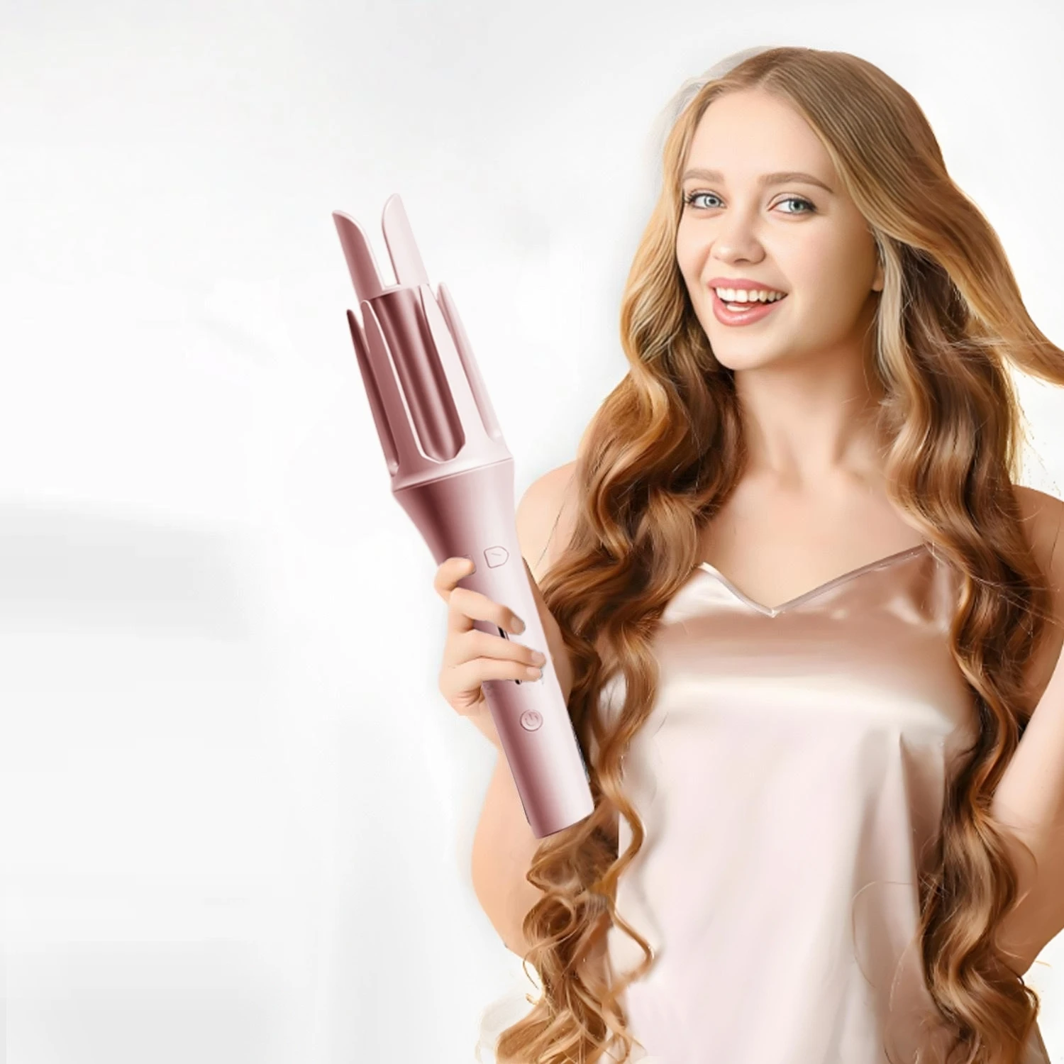 Automatic Rotating Curling Iron 32mm Ceramic Barrel, Hair Waver for Date Night & Home Styling