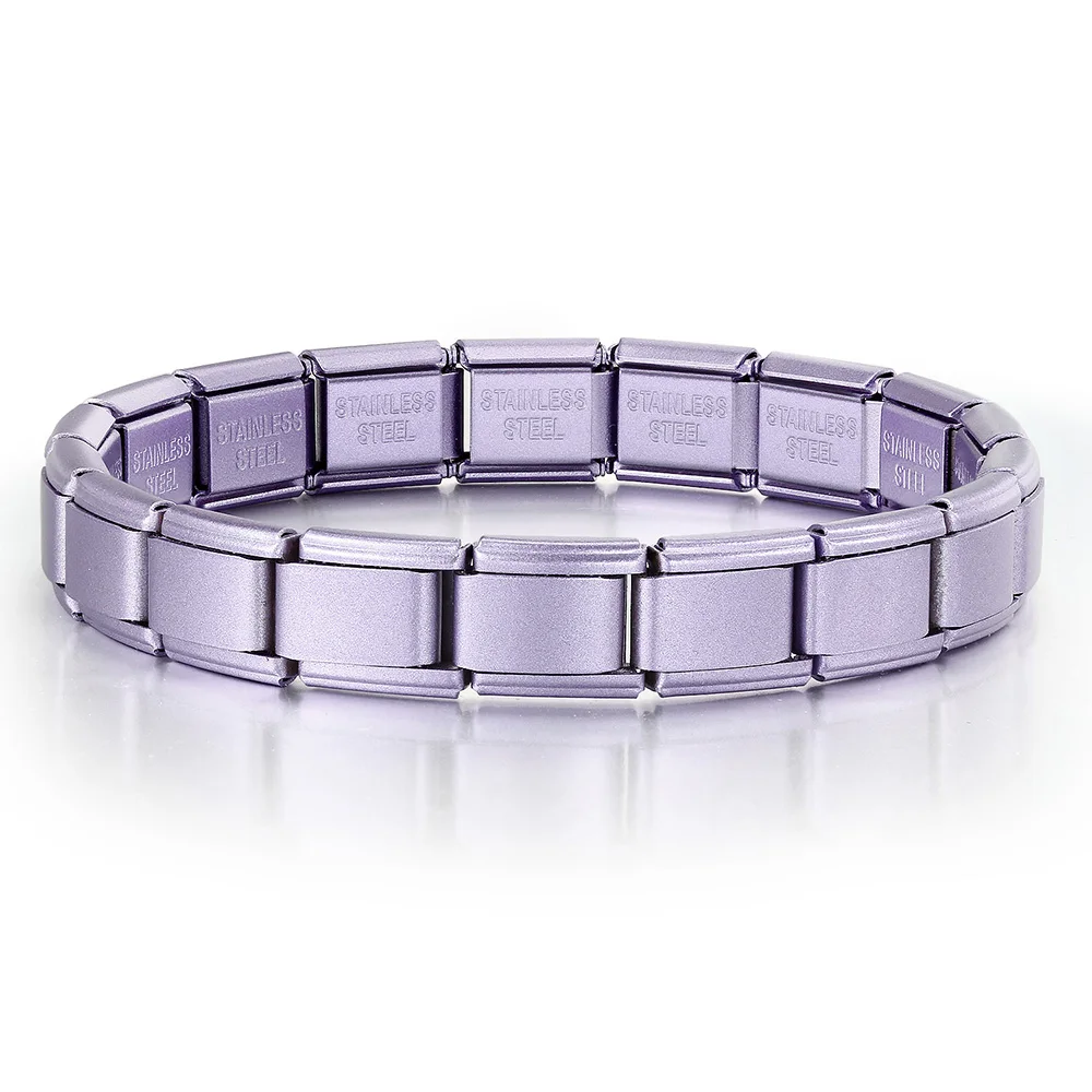 1 Stück Neue Mode Damen Herren Bunter Einfacher Italienischer Charm-Anhänger Passend für 9mm Edelstahl-Armband DIY Perlen Schmuck Geschenke – Detail 7