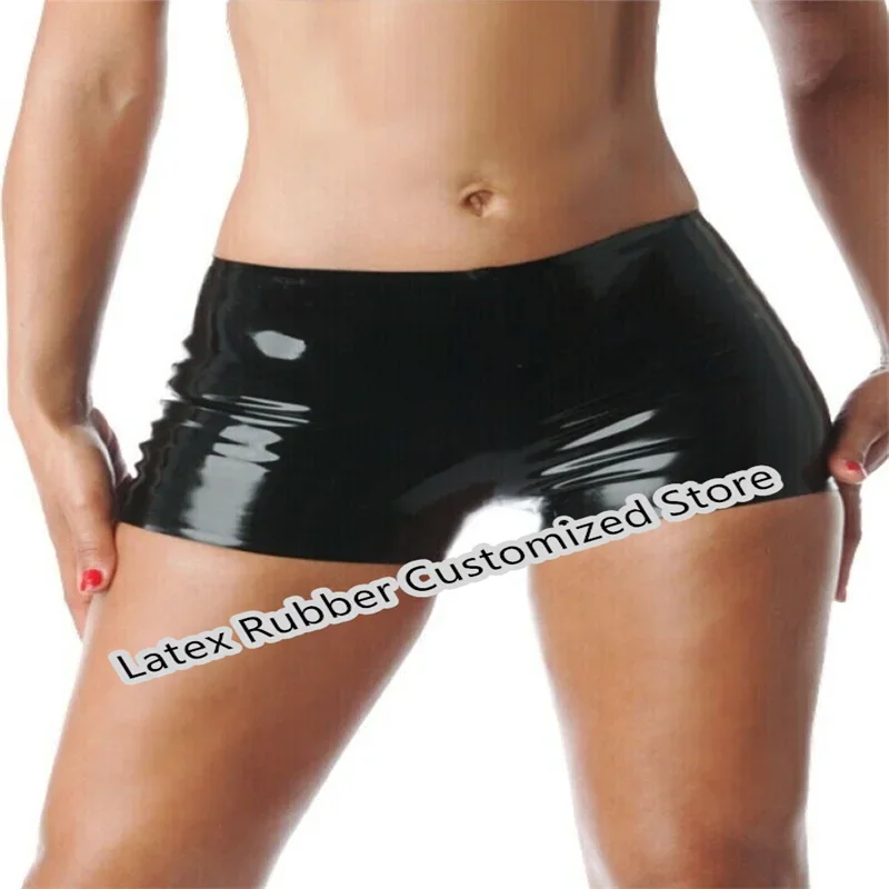 

Latex Gummi Short Pants Scanties Customized 0.4mm Sexy Lingerie Cosplay Costumes for Women