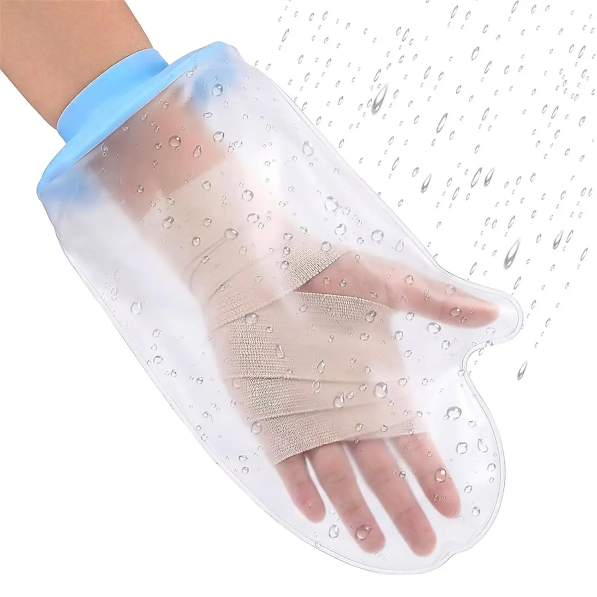 [NEW] Waterproof Hand Cast Cover for Shower,Silicone Hand Wrist Cast Protector, Easy One-Hand Put on,Reusable Cast Bag