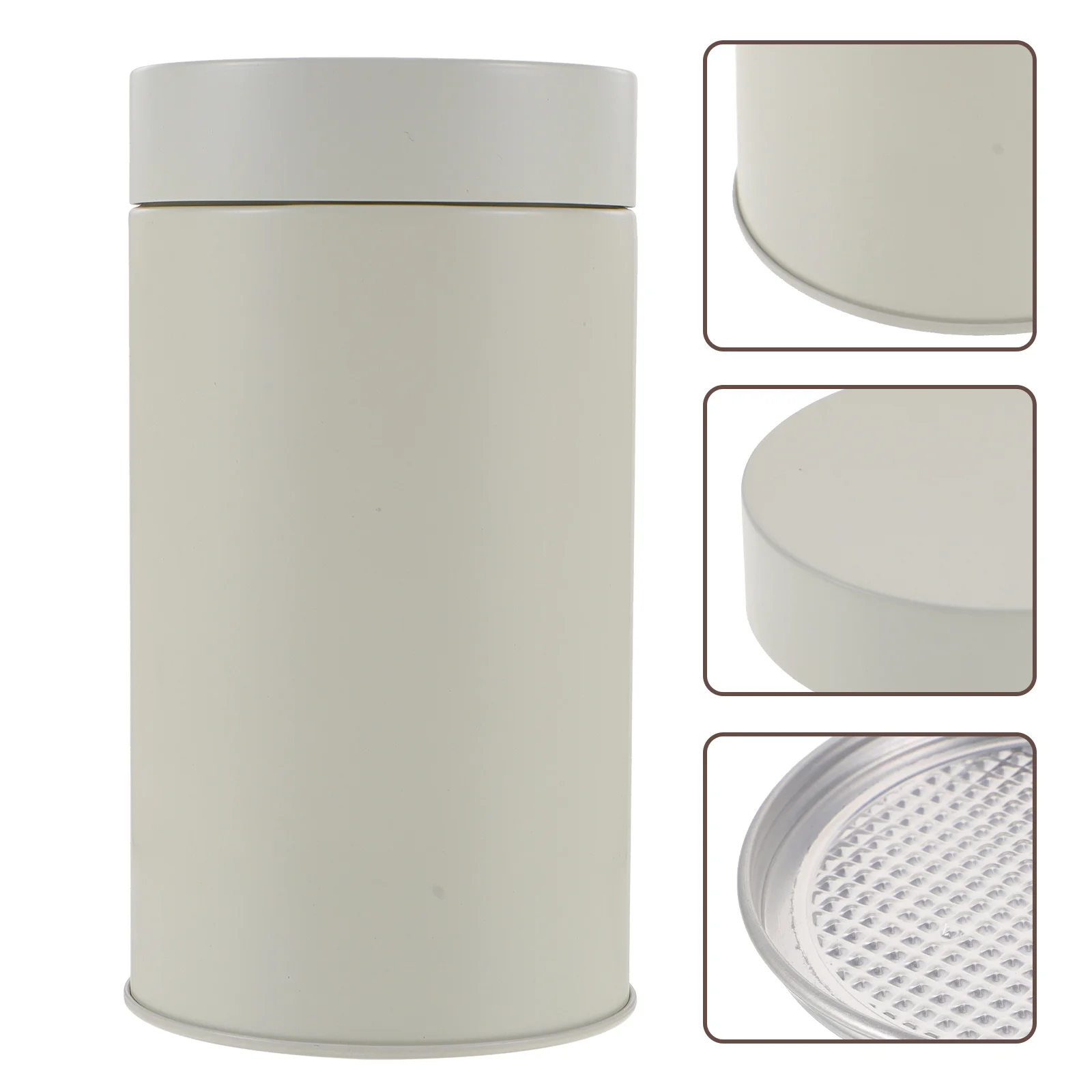 

Tea Canister Sealing Household Tinplate Storage Canister Multi-Function Desktop Storage Accessory Household Tea Container