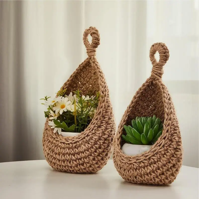 

Fruit Basket Hanger Durable And Safe Cotton Rope And Stick Soft Reliable Breathable Comfortable To Touch Wall Hanging Fruit Item