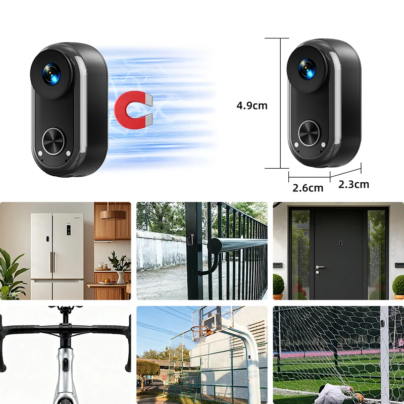 Mini WIFI Aciton Camera EIS Magnetic 4K Tumble Sports Camera POV Portable Bodycam with Charging Case Waterproof Vlog 32G Card