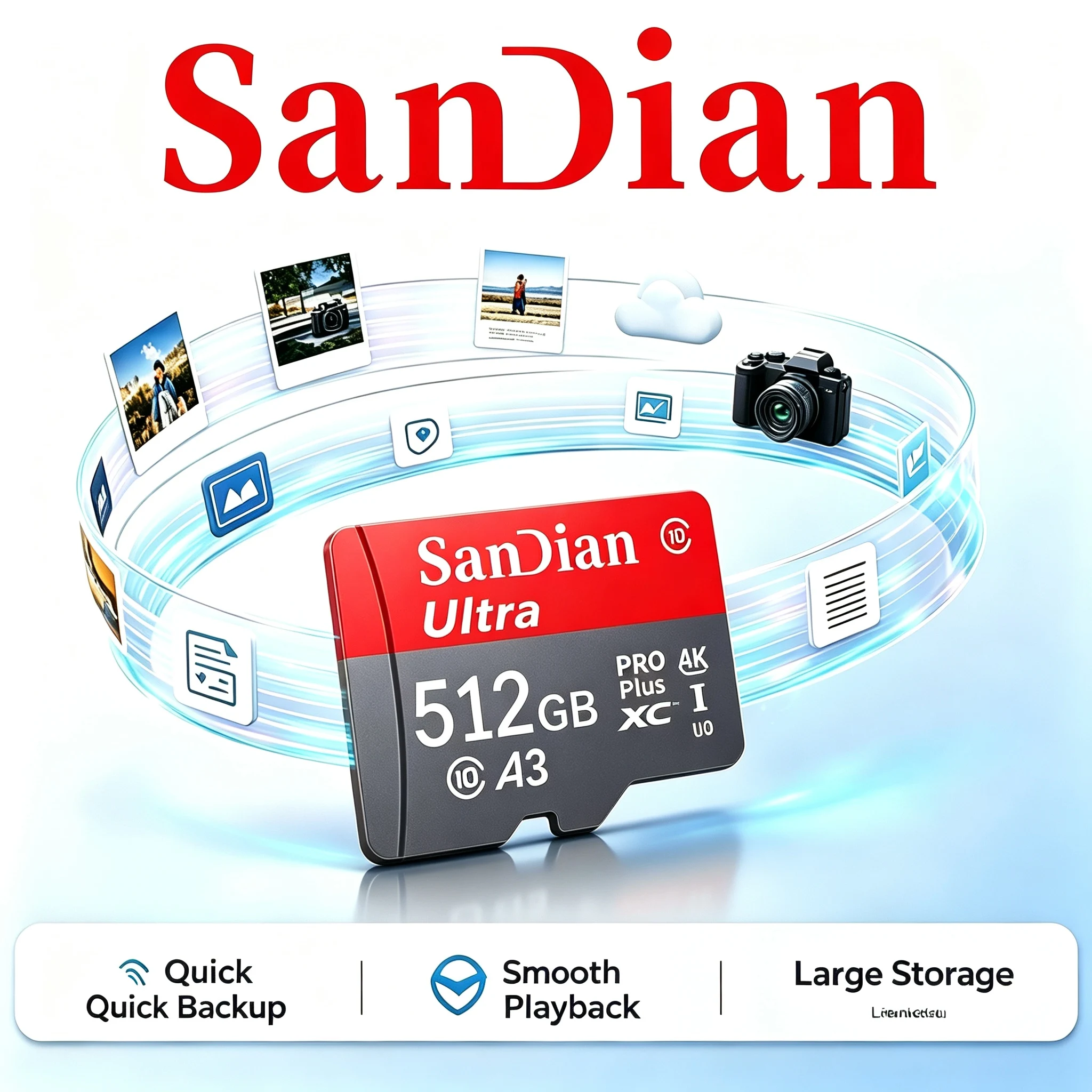 Micro TF SD Card 32GB 128GB 256GB Memory Card SD Cards TF Cards HD Video 8K for GoPro/Surveillance/VR Headset/Mobile/Dashcam