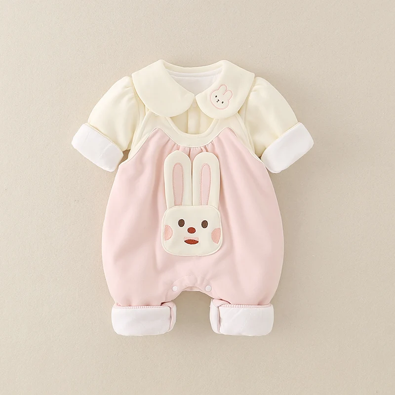 Adorable dessin animé bébé fille 2025 deux pièces costume automne hiver vêtements ensemble infantile enfant en bas âge tenue d'escalade Ultra mignon salopette